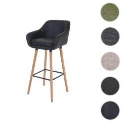 Tabouret De Bar Malmö T381, Chaise De Bar Tabouret De Comptoir ~ Simi...