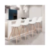 Lot De 4 Tabourets De Bar SARA Blanc