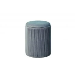 Tabouret En Velours Gris EBOU