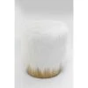 Tabouret Fausse Fourrure Blanc YETI