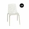 Lot De 4 Chaises Blanche Traviata