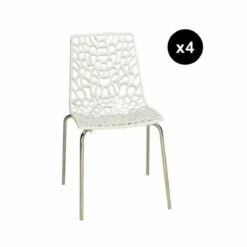 Lot De 4 Chaises Blanche Traviata