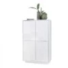 Vaisselier 4 Portes Blanc Laqué Brillant - BURANO