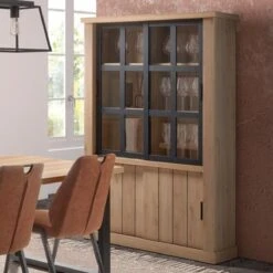 Vaisselier Industriel Couleur Bois Clair JUMPER