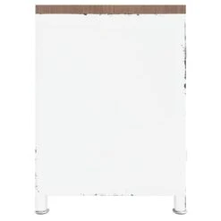 VidaXL Meuble TV Blanc 110x30x40 Cm Fer Et Bois De Sapin Massif 8 VidaXL Meuble TV Blanc 110x30x40 Cm Fer Et Bois De Sapin Massif -Womo Design Boutique vidaxl meuble tv blanc 110x30x40 cm fer et bois de sapin massif 12801536 34465418 1140x1140