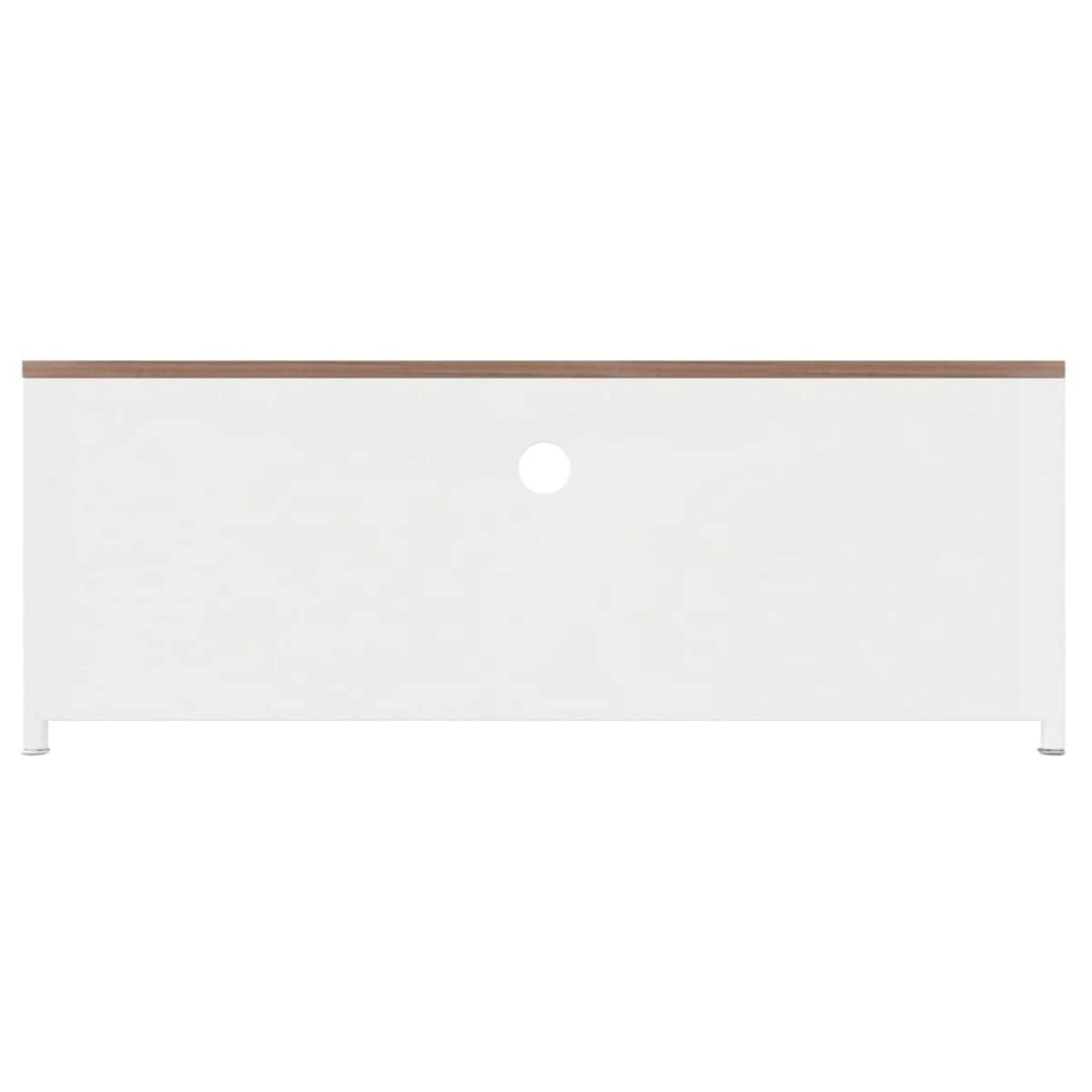 VidaXL Meuble TV Blanc 110x30x40 Cm Fer Et Bois De Sapin Massif 5 VidaXL Meuble TV Blanc 110x30x40 Cm Fer Et Bois De Sapin Massif – Image 5