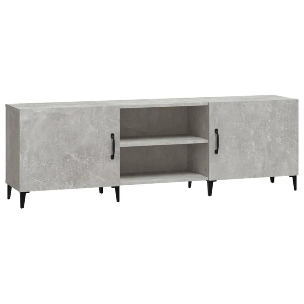 VidaXL Meuble TV Gris Béton 150x30x50 Cm Bois D'ingénierie – Image 2