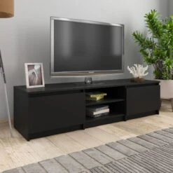 VidaXL Meuble TV Noir 140x40x35,5 Cm Aggloméré