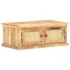 VidaXL Table Basse 90x50x35 Cm Bois De Manguier Et Canne Naturelle
