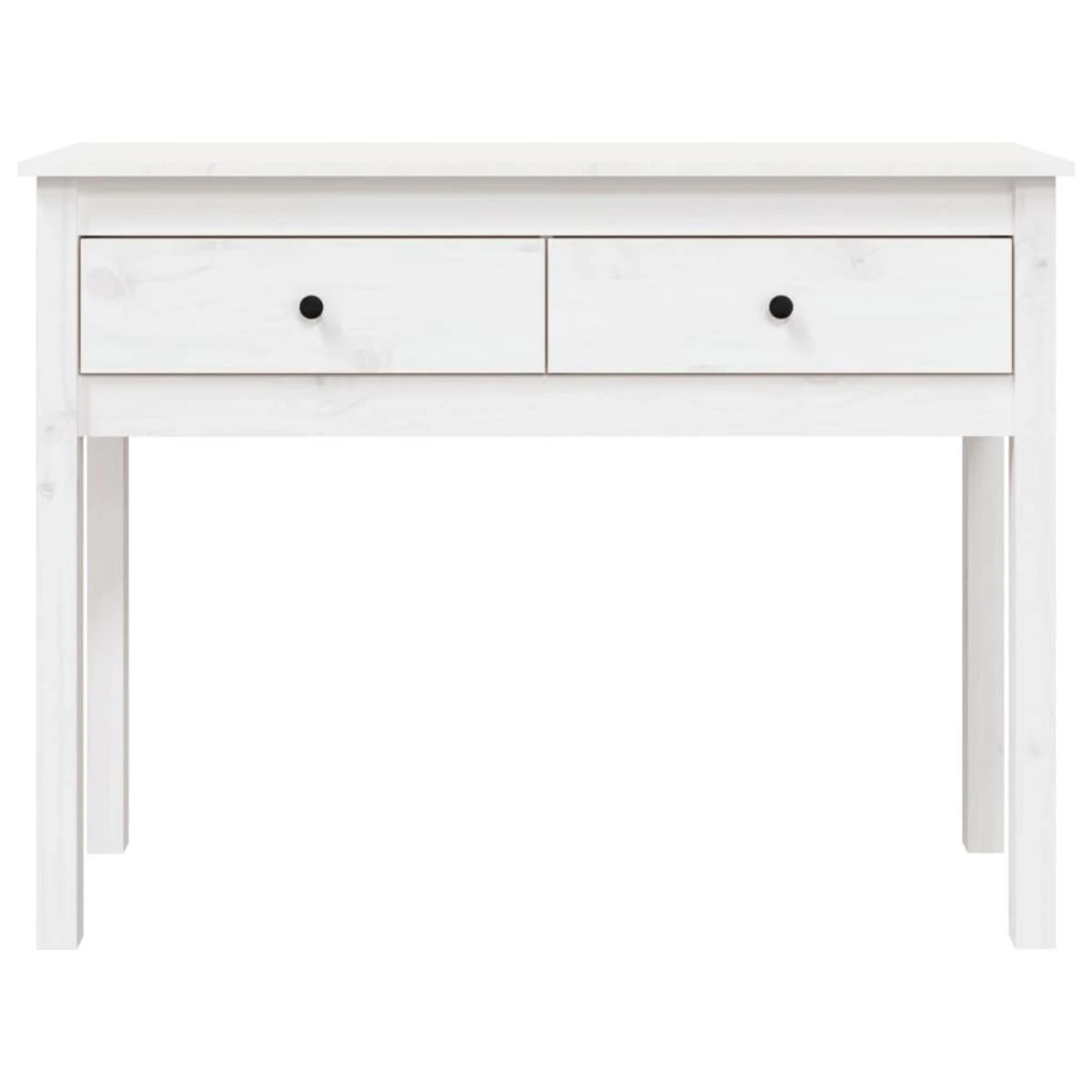 VidaXL Table Console Blanc 100x35x75 Cm Bois Massif De Pin – Image 5