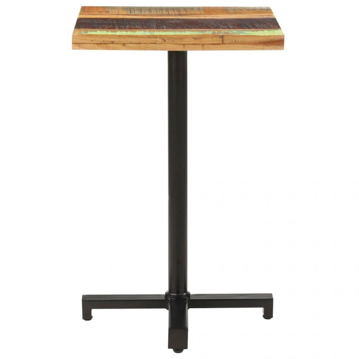 VidaXL Table De Bistro Carrée 50x50x75 Cm Bois De Récupération Mass... – Image 2