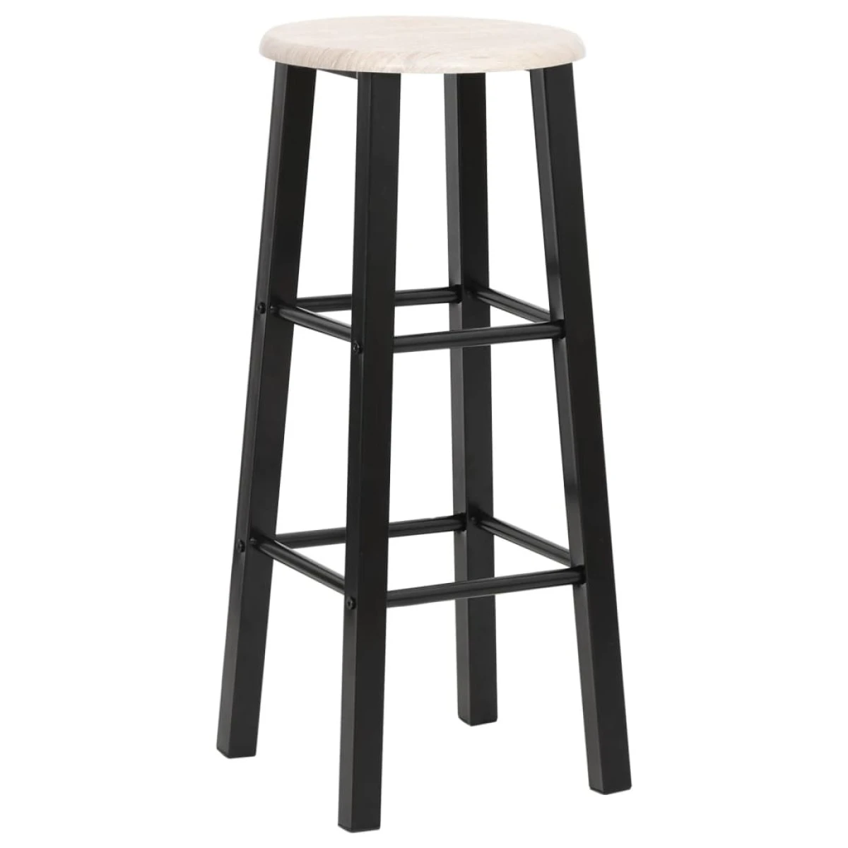 VidaXL Tabourets De Bar 2 Pcs Noir MDF – Image 2