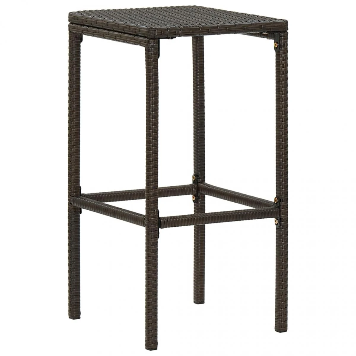 VidaXL Tabourets De Bar Avec Coussins 2 Pcs Marron Résine Tressée – Image 3